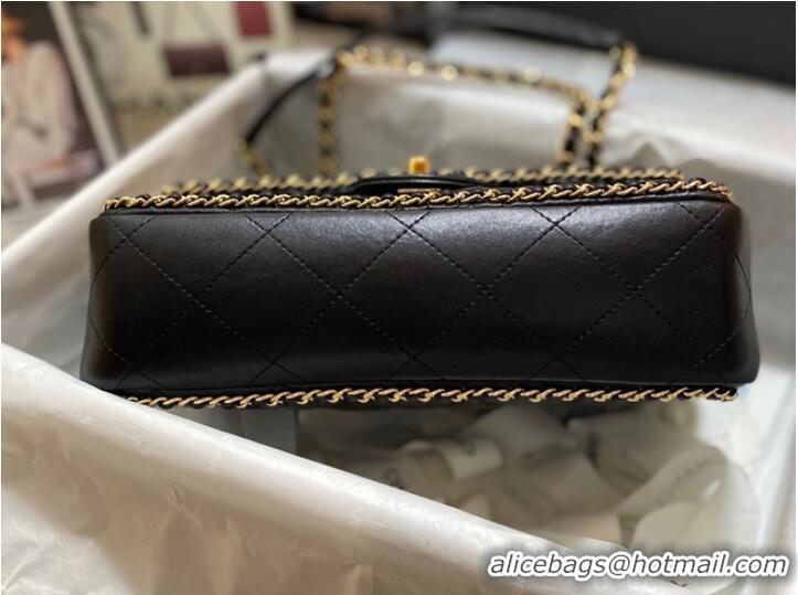 Famous Brand Chanel SMALL FLAP BAG AS1672 Black