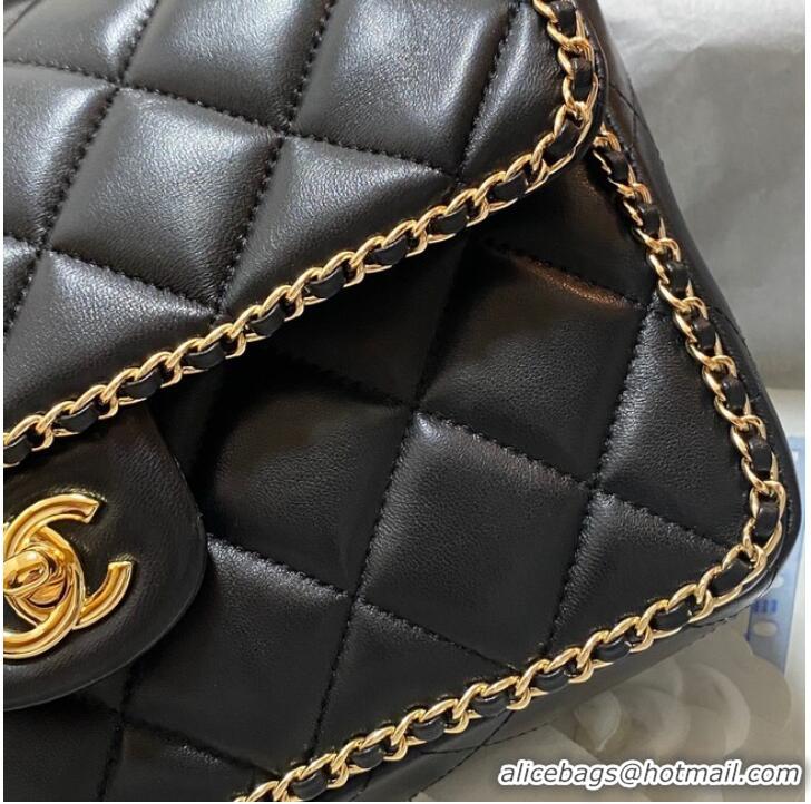 Famous Brand Chanel SMALL FLAP BAG AS1672 Black