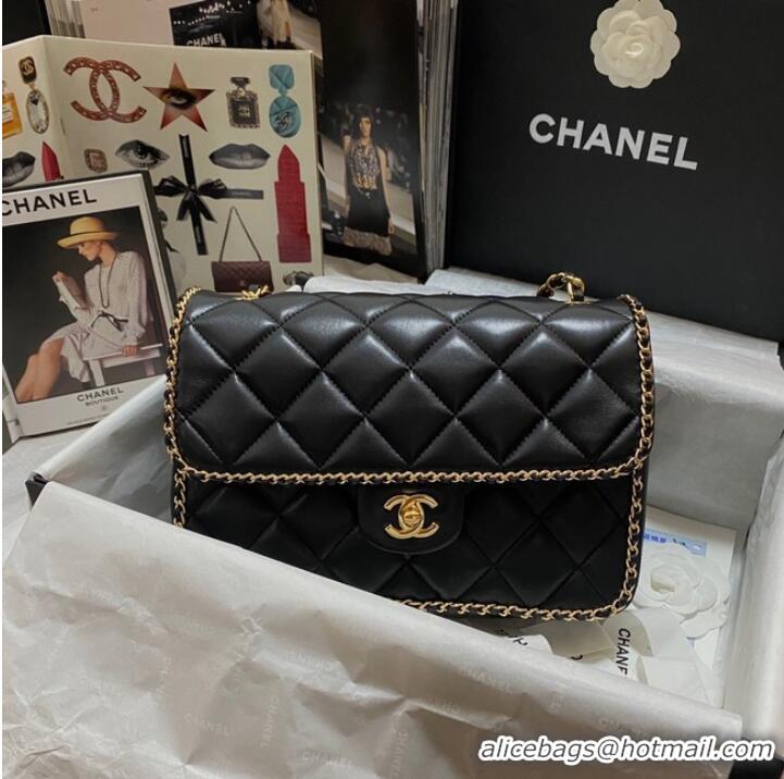 Famous Brand Chanel SMALL FLAP BAG AS1672 Black