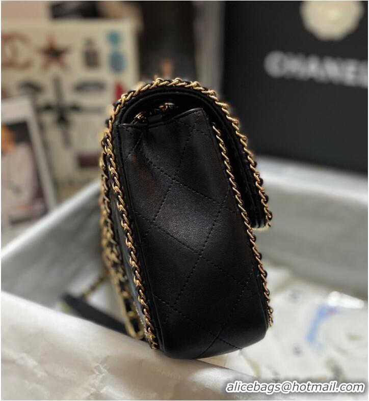 Famous Brand Chanel SMALL FLAP BAG AS1672 Black