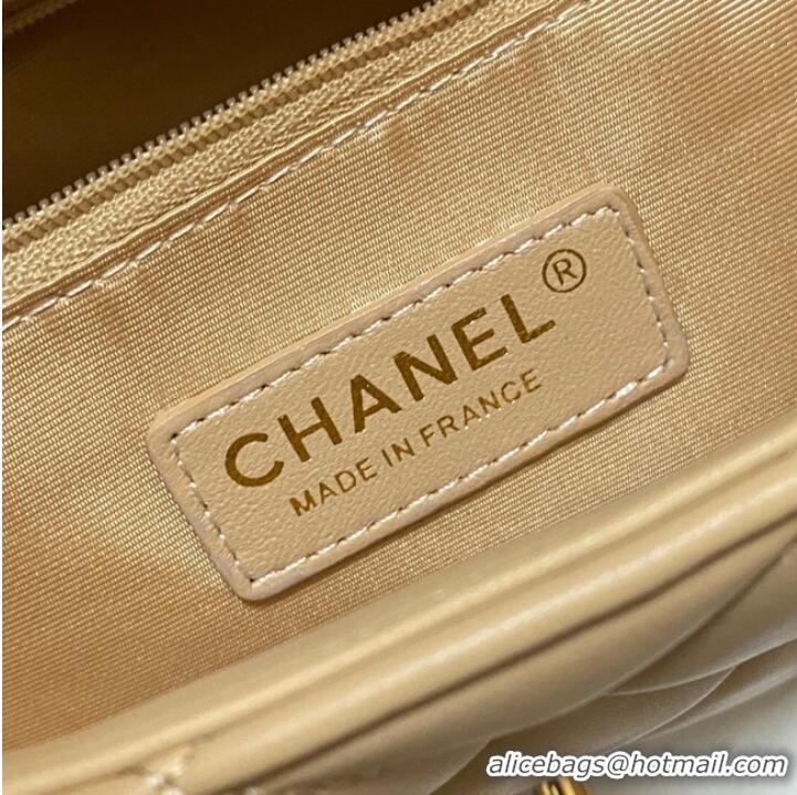 Pretty Style Chanel SMALL FLAP BAG AS1672 apricot