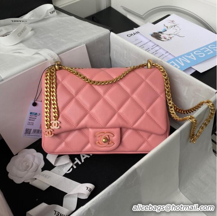 Grade Product Chanel SMALL Lambskin FLAP BAG AS1793 pink