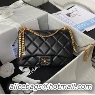 Buy Fashionable Chanel SMALL Lambskin FLAP BAG AS1793 BLACK