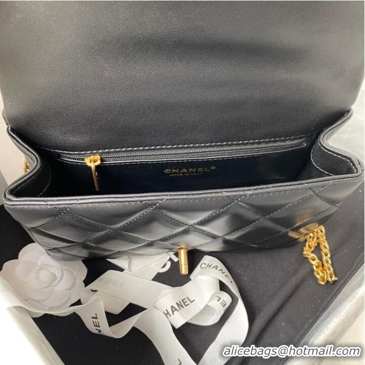 Buy Fashionable Chanel SMALL Lambskin FLAP BAG AS1793 BLACK