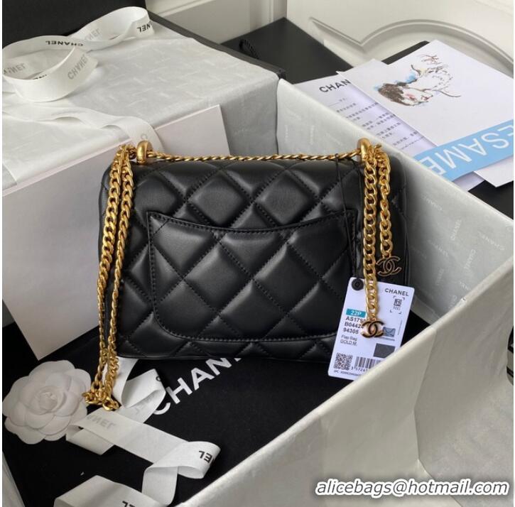 Buy Fashionable Chanel SMALL Lambskin FLAP BAG AS1793 BLACK