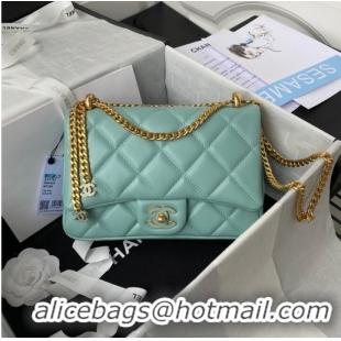 Promotional Chanel SMALL Lambskin FLAP BAG AS1793 SKY BLUE