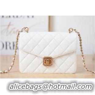 Unique Grade Chanel Lambskin FLAP BAG AS2840 white