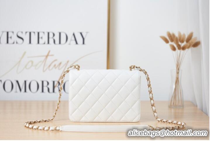 Unique Grade Chanel Lambskin FLAP BAG AS2840 white