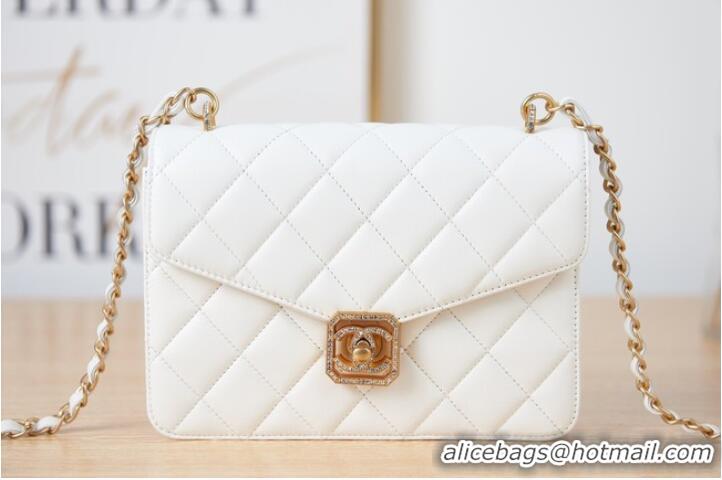 Unique Grade Chanel Lambskin FLAP BAG AS2840 white