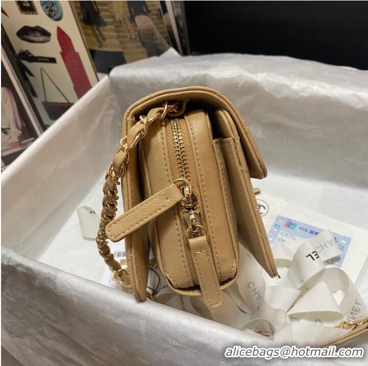 Well Crafted Chanel Flap Shoulder Bag Grained Calfskin AS3002 apricot