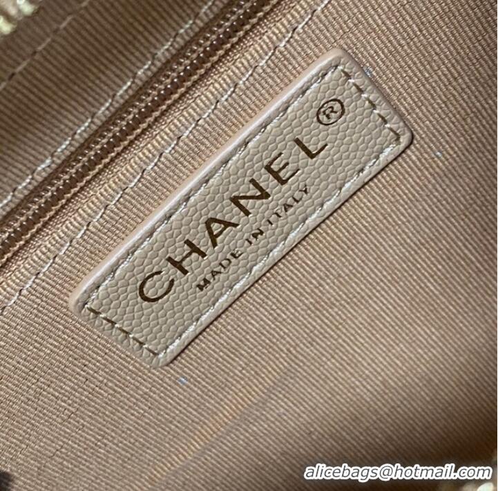 Well Crafted Chanel Flap Shoulder Bag Grained Calfskin AS3002 apricot