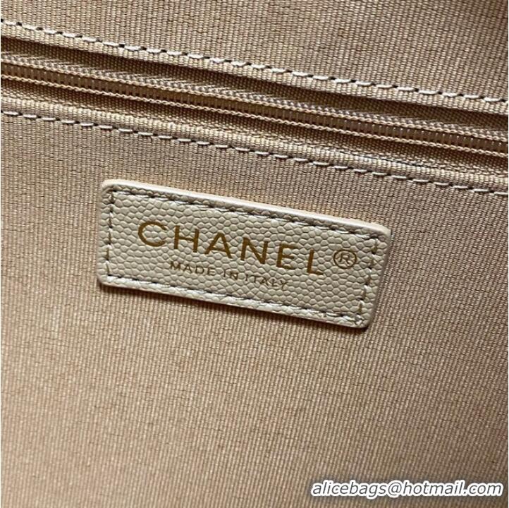 Well Crafted Chanel Flap Shoulder Bag Grained Calfskin AS3002 apricot