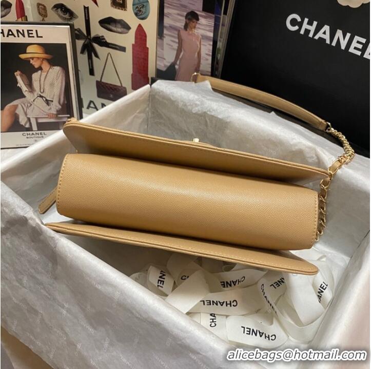 Well Crafted Chanel Flap Shoulder Bag Grained Calfskin AS3002 apricot