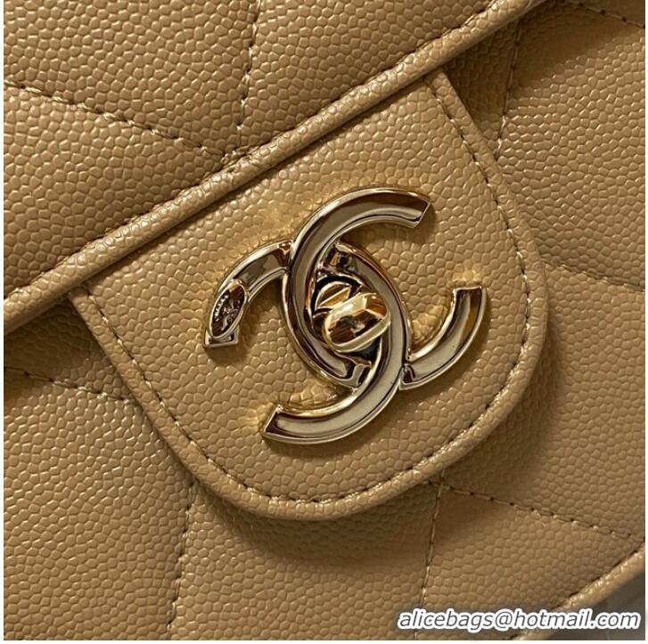 Well Crafted Chanel Flap Shoulder Bag Grained Calfskin AS3002 apricot