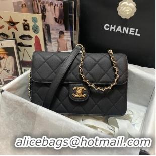 Shop Discount Chanel Flap Shoulder Bag Grained Calfskin AS3002 black