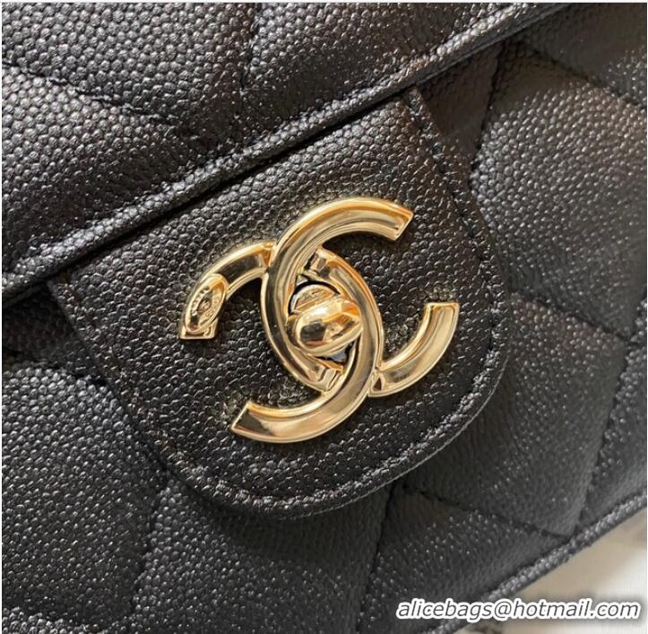 Shop Discount Chanel Flap Shoulder Bag Grained Calfskin AS3002 black