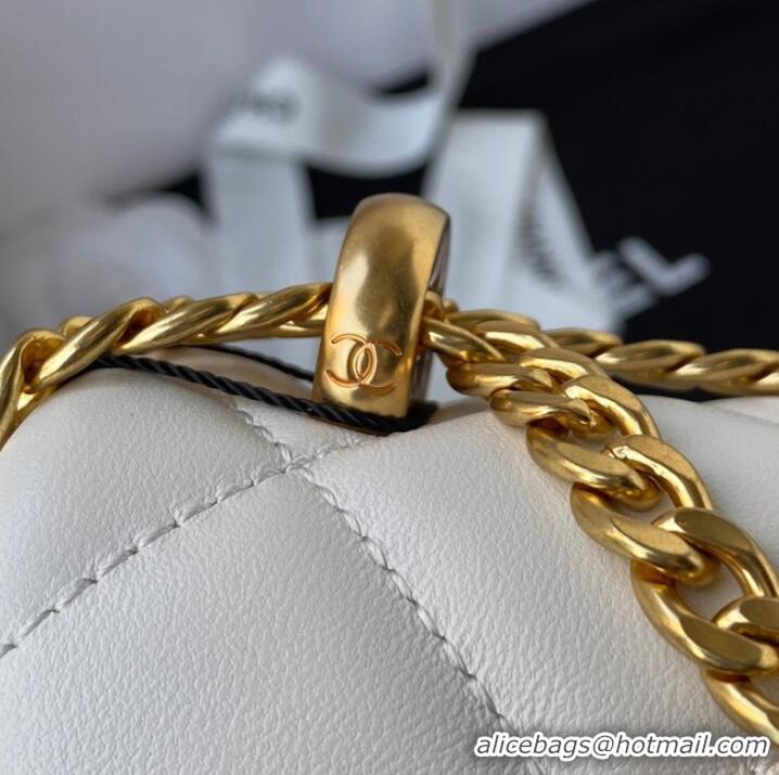 Buy Discount Chanel SMALL Lambskin FLAP BAG AS1792 white