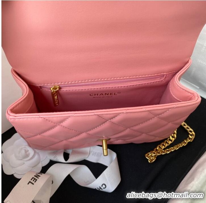 Buy Fashionable Chanel SMALL Lambskin FLAP BAG AS1792 pink