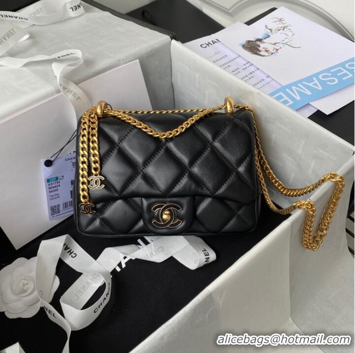 Promotional Chanel SMALL Lambskin FLAP BAG AS1792 black