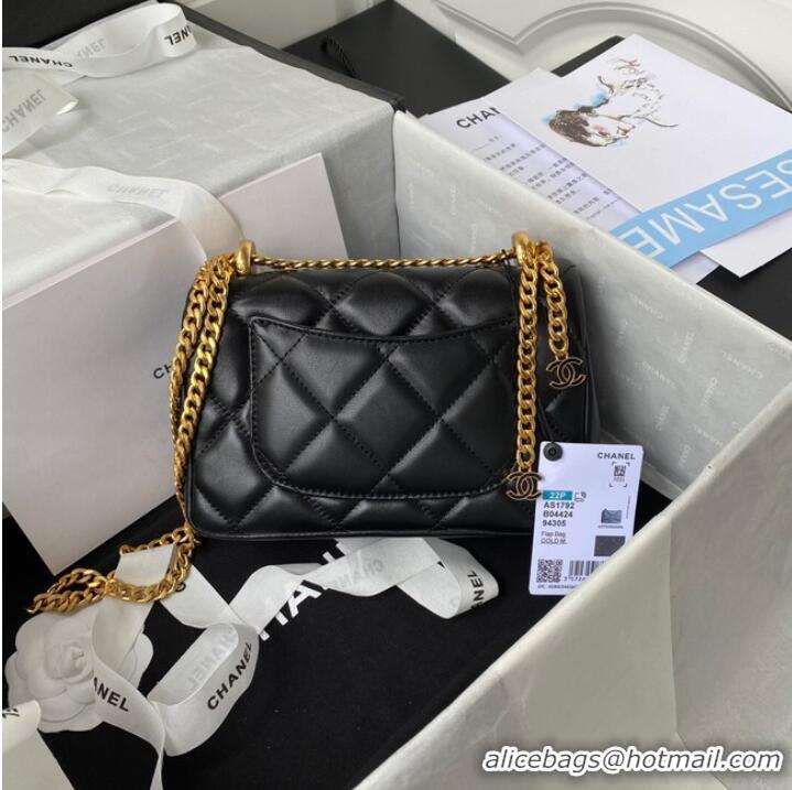 Promotional Chanel SMALL Lambskin FLAP BAG AS1792 black