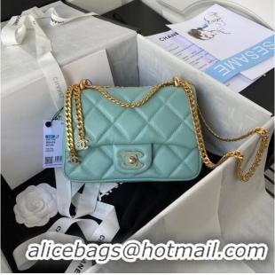 Cheapest Chanel SMALL Lambskin FLAP BAG AS1792 light blue