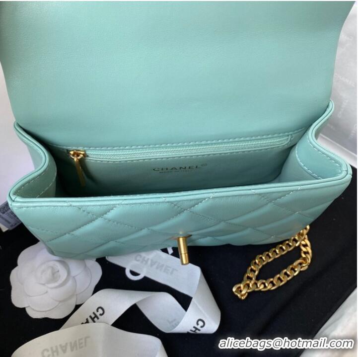 Cheapest Chanel SMALL Lambskin FLAP BAG AS1792 light blue