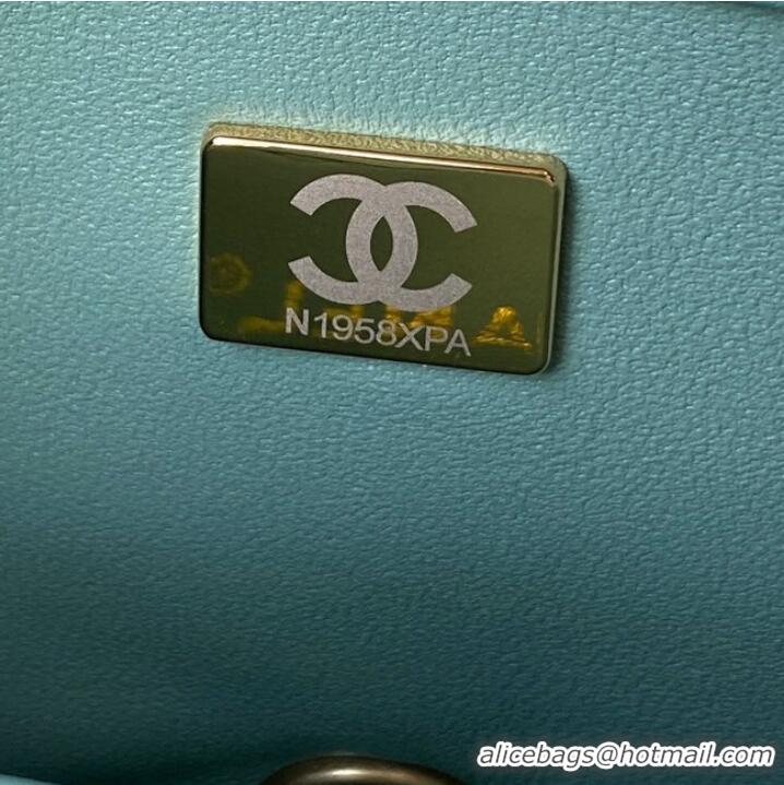 Cheapest Chanel SMALL Lambskin FLAP BAG AS1792 light blue