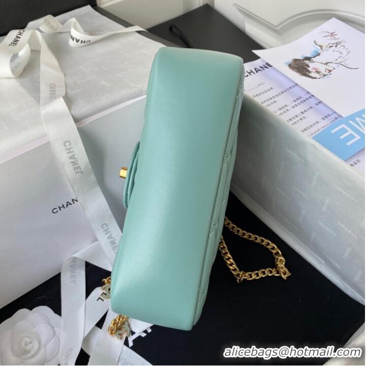 Cheapest Chanel SMALL Lambskin FLAP BAG AS1792 light blue