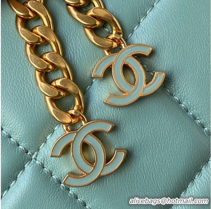 Cheapest Chanel SMALL Lambskin FLAP BAG AS1792 light blue