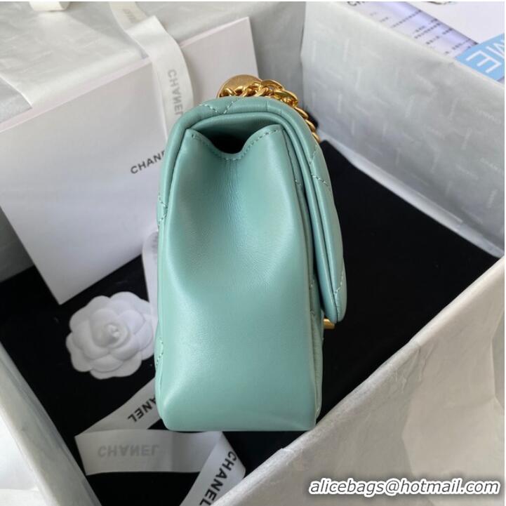 Cheapest Chanel SMALL Lambskin FLAP BAG AS1792 light blue