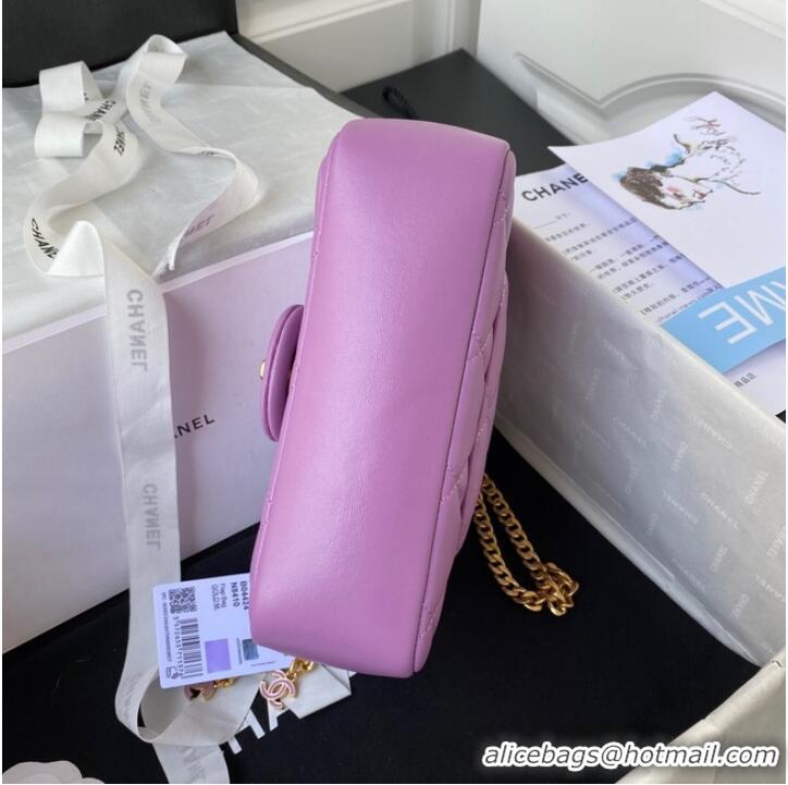 Good Product Chanel SMALL Lambskin FLAP BAG AS1792 purple