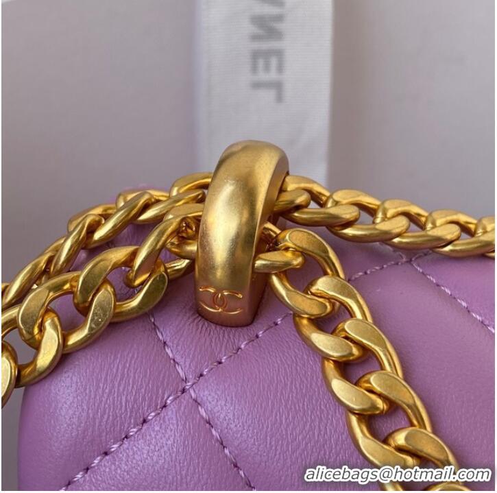 Good Product Chanel SMALL Lambskin FLAP BAG AS1792 purple