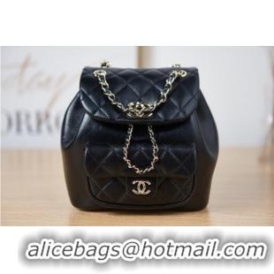 Market Sells Chanel Backpack Sheepskin Original Leather AS2908 black