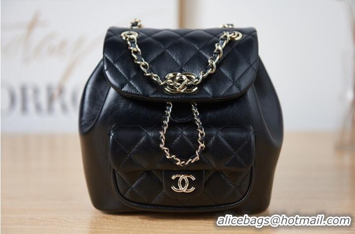 Market Sells Chanel Backpack Sheepskin Original Leather AS2908 black