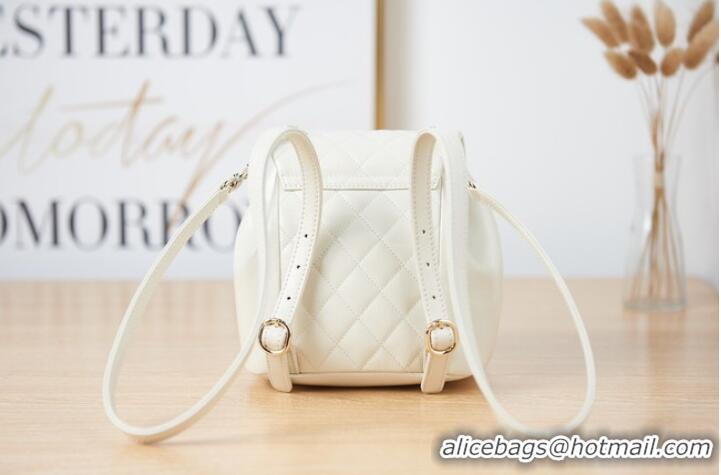 Hot Style Chanel Backpack Sheepskin Original Leather AS2908 white