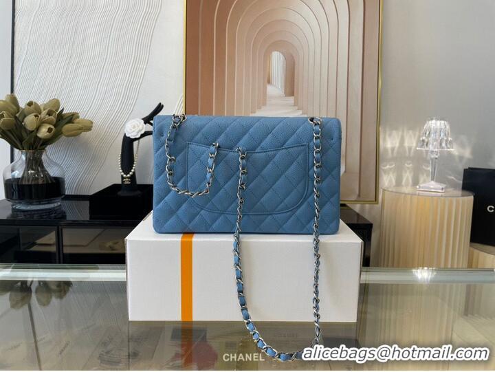 Classic Chanel 2.55 Original Leather Flap Bag 1112 Light Blue with Silver Hardware