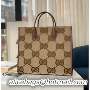 Famous Brand Gucci Tote bag with jumbo GG 678839 brown