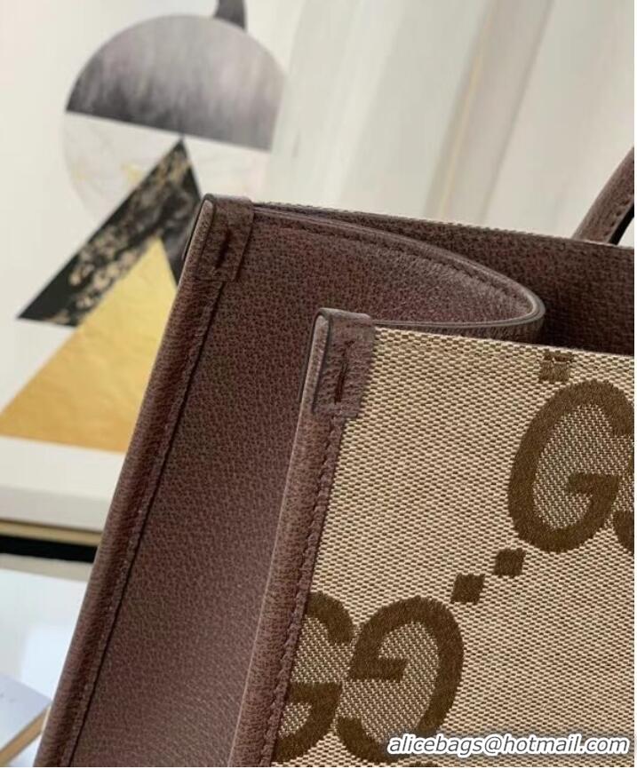 Famous Brand Gucci Tote bag with jumbo GG 678839 brown