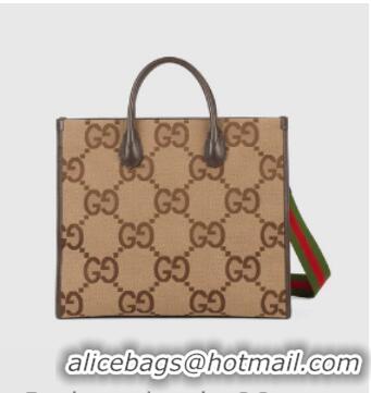 Famous Brand Gucci Tote bag with jumbo GG 678839 brown