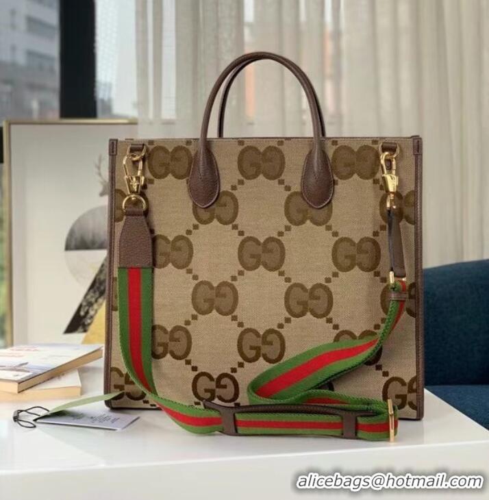 Famous Brand Gucci Tote bag with jumbo GG 678839 brown