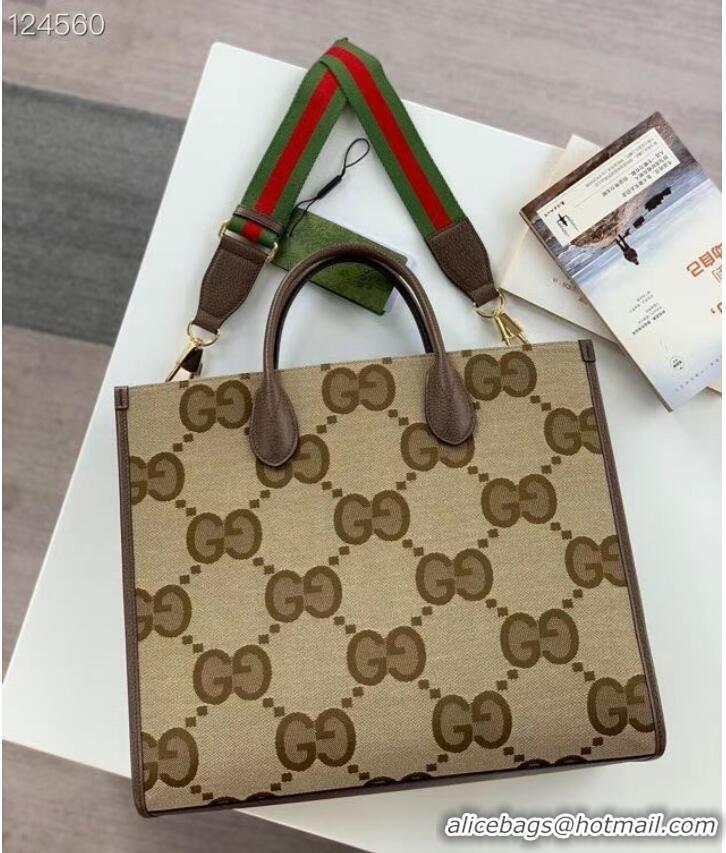 Famous Brand Gucci Tote bag with jumbo GG 678839 brown