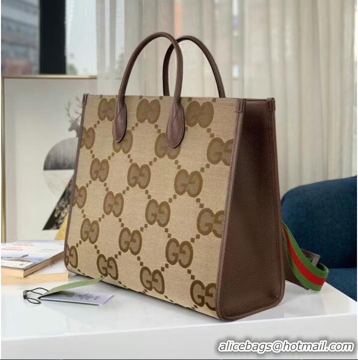 Famous Brand Gucci Tote bag with jumbo GG 678839 brown