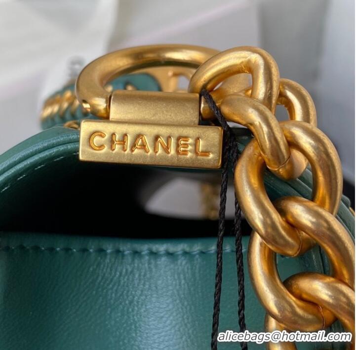 Promotional BOY CHANEL HANDBAG Gold-Tone Metal A67086 green