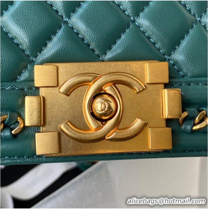 Promotional BOY CHANEL HANDBAG Gold-Tone Metal A67086 green