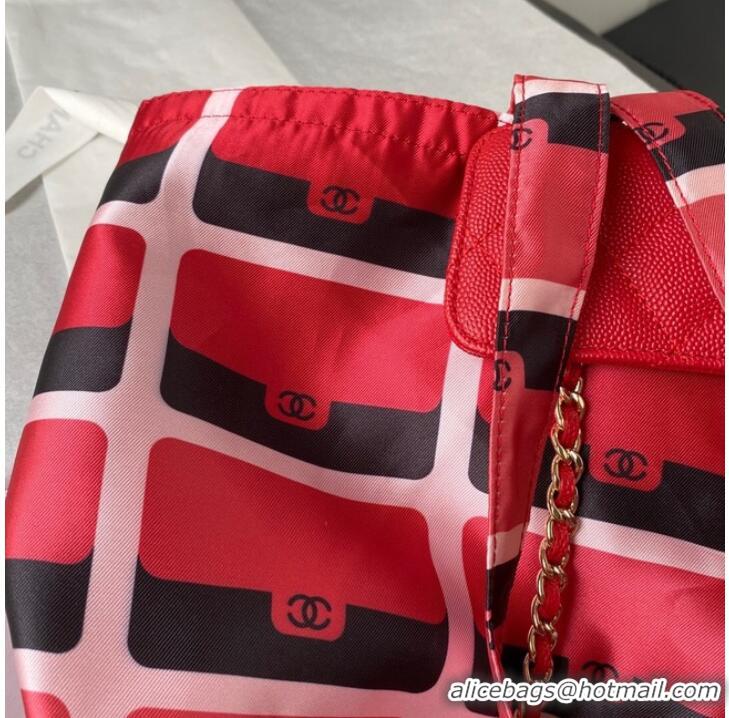 Sophisticated Chanel SHOPPING BAG AP2095 red