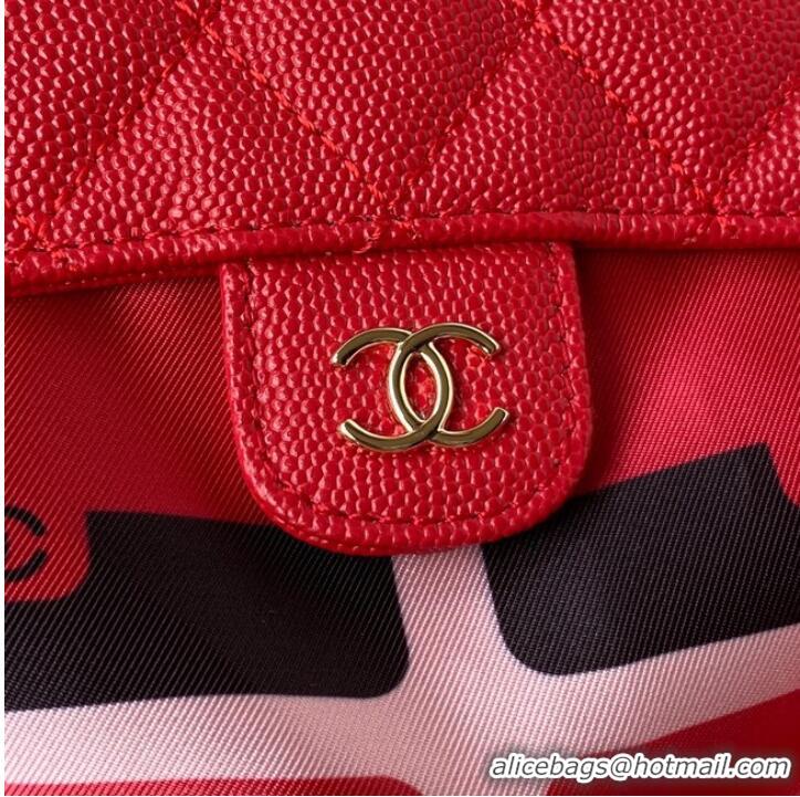 Sophisticated Chanel SHOPPING BAG AP2095 red