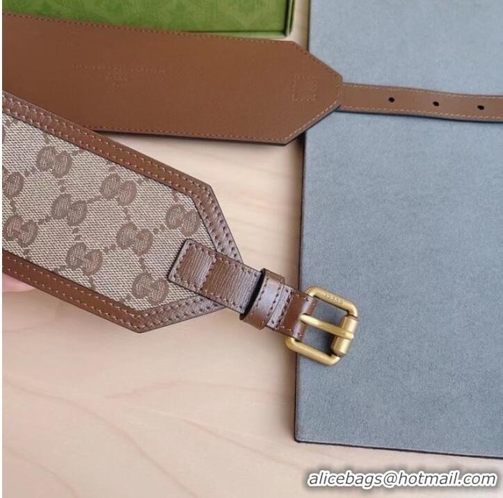 Original Cheap Gucci Belt with leather 625854 Brown