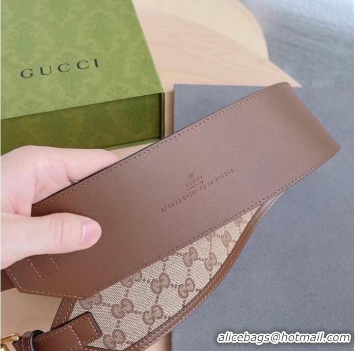 Original Cheap Gucci Belt with leather 625854 Brown