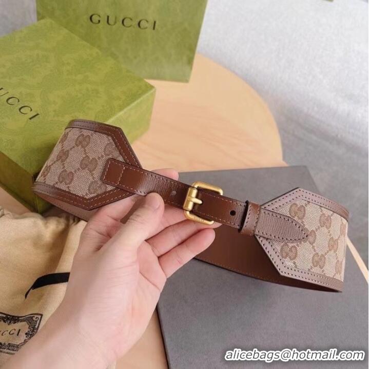 Original Cheap Gucci Belt with leather 625854 Brown