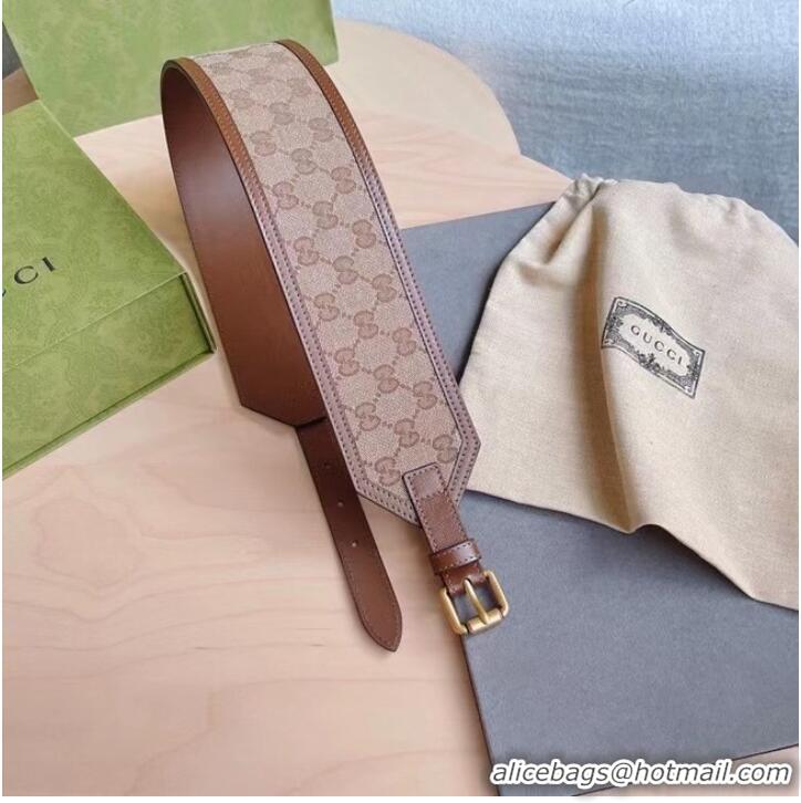 Original Cheap Gucci Belt with leather 625854 Brown